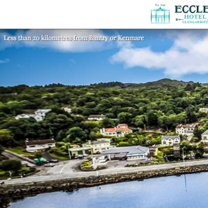 Capture d'écran de la page d'accueil du site de l'Eccles Hotel à Glengarriff, en Irlande, où Pippa Middleton et James Matthews ont été hébergés lors du mariage d'amis le 1er juillet 2017.