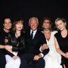 Roberta Armani, Isabelle Huppert, Giorgio Armani, Sophia Loren et Kate Winslet - Défilé de mode "Giorgio Armani" Haute-Couture automne-hiver 2017/2018 au Palais de Chaillot à Paris, France, le 4 juillet 2017.