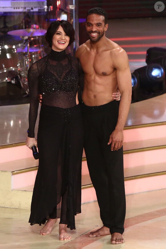 Maikel Fonts, Asia Argento - Christophe Lambert et sa compagne Alba Parietti sur le plateau de l'émission "Dancing With The Stars" à Rome en Italie le 10 avril 2016.