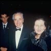 Shimon Peres et Simone Veil au spectacle de Liza Minnelli à Paris, le 20 novembre 1987