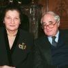 Simone Veil et son mari Antoine au dîner du CIJAC, à Paris, en 1999