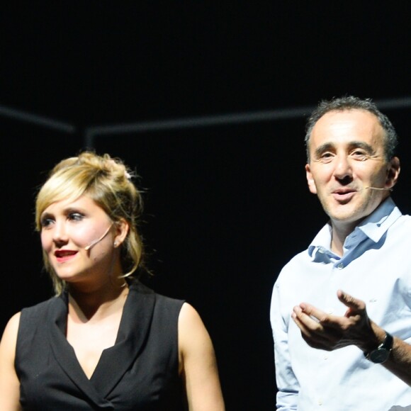 Bérengère Krief et Elie Semoun - People au spectacle des "Coquettes" à l'Olympia à Paris, avec en première partie B. Krief et E. Semoun, le 2 juin 2017. © Coadic Guirec/Bestimage