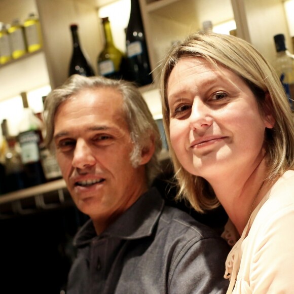 Paul et Luana Belmondo - A l'occasion du lancement de son nouveau livre "Mes recettes bonne humeur" (Editions du Cherche Midi), Luana Belmondo a réuni ses proches et amis épicuriens autour d'un Aperitivo concocté par le Chef Denny Imbroisi (Restaurant IDA) à Paris, le 13 Octobre 2016. © Dominique Jacovides/Bestimage