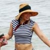 Exclusif -  Hilary Duff en maillot de bain et avec le ventre plein de vergetures sur une plage à Hawaii, le 4 aout 2016