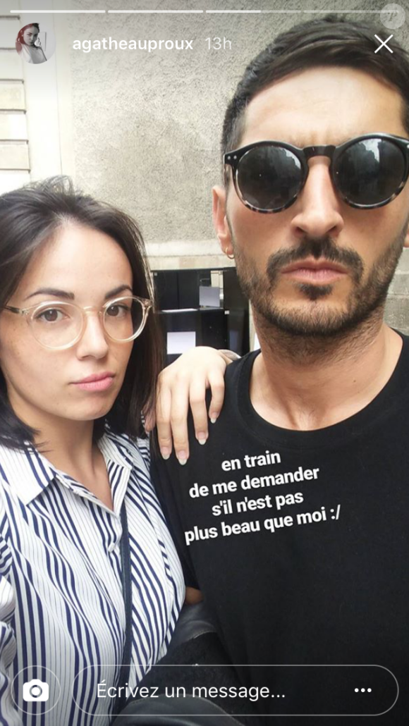 Agathe Auproux et son chéri. Juillet 2017.