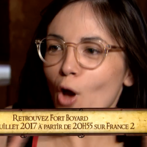 Agathe Auproux dans Fort Boyard sur France 2 le 15 juillet 2017.