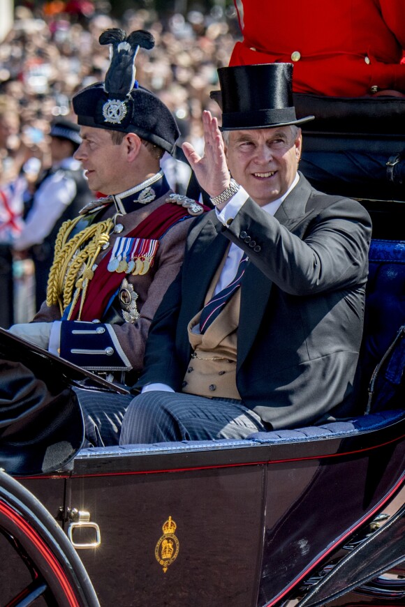 Le prince Andrew, duc d'York, lors de la parade Trooping the Colour le 17 juin 2017 à Londres.