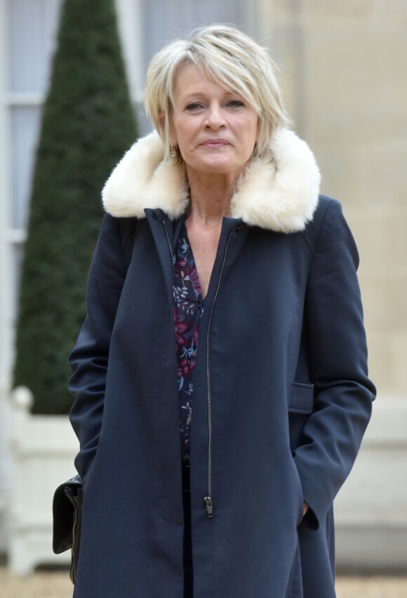 L'animatrice Sophie Davant lors des 30 ans du Téléthon pendant une réception au palais de l'Elysée à Paris, le 30 janvier 2017.