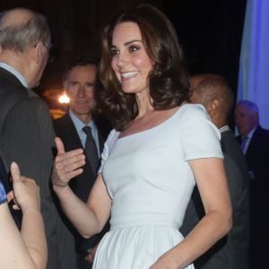 Kate Middleton, duchesse de Cambridge, lors de la réouverture du Hintze Hall au Musée d'Histoire Naturelle de Londres, le 13 juillet 2017.