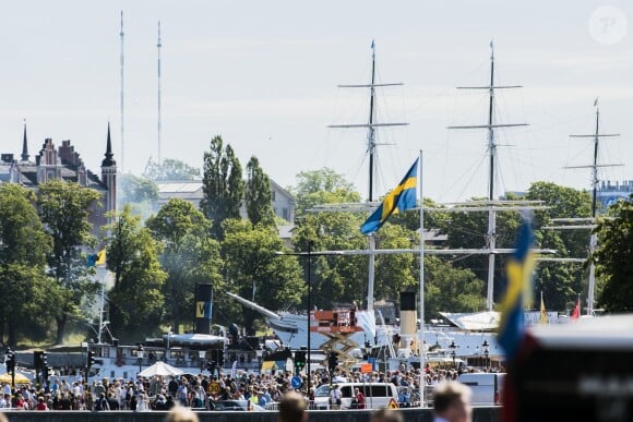 Cortège à l'occasion du 40ème anniversaire de la princesse Victoria de Suède à Stotckholm, le 14 juillet 2017