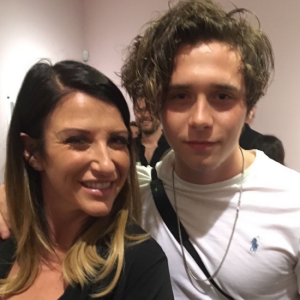 Joanne Beckham avec son neveu Brooklyn le 28 juin 2017