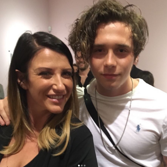 Joanne Beckham avec son neveu Brooklyn le 28 juin 2017