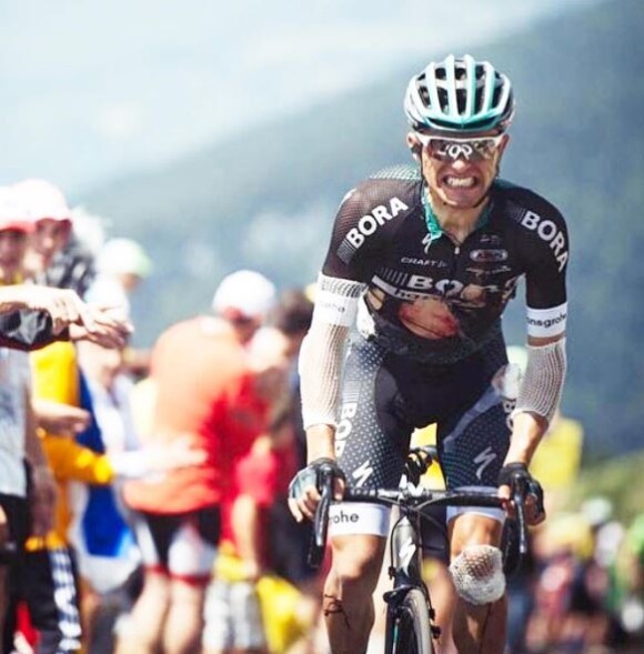 Le coureur cycliste professionnel Paweł Poljański sur le Tour de France 2017, Instagram, juillet 2017.