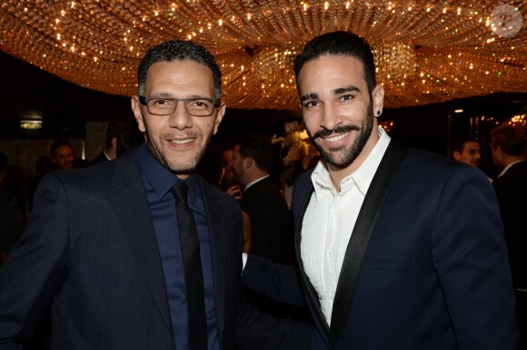 Semi-Exclusif - Roschdy Zem et Adil Rami - 11ème cérémonie des Globes de Cristal au Lido à Paris, le 30 janvier 2017. © Rachid Bellak/Bestimage