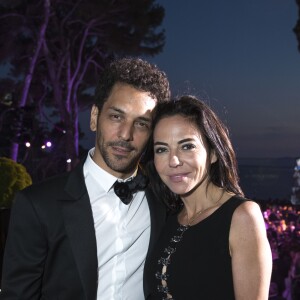 Tomer Sisley et sa femme Sandra Zeitoun de Matteis - Soirée de Grisogono "Love On The Rocks" à l'hôtel Eden Roc au Cap d'Antibes lors du 70 ème Festival International du Film de Cannes. Le 23 mai 2017.