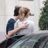 Céline Dion et son fils aîné René-Charles sortent de l'hôtel Royal Monceau pour se rendre à une boutique Louis Vuitton, à Paris, le 19 juillet 2017.