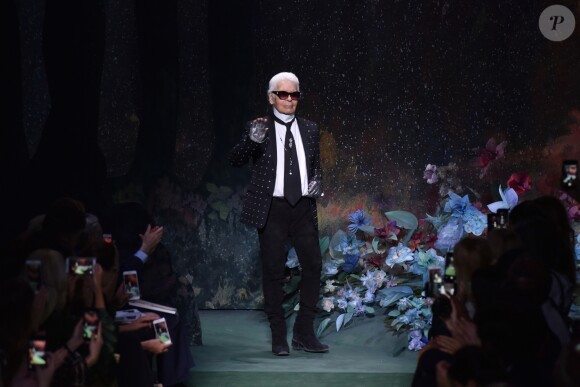 Karl Lagerfeld - Défilé Fendi à Paris, le 5 juillet 2017.