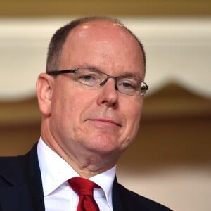 Le prince Albert II de Monaco durant le meeting international d'athlétisme Herculis 2017 à Monaco, au stade Louis II le 21 juillet. © Bruno Bebert/Bestimage