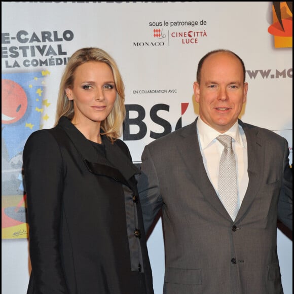 Charlene et le prince Albert de Monaco en novembre 2010 lors du festival de comédie de Monte-Carlo.