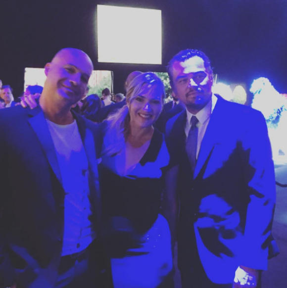 Billy Zane, Kate Winslet et Leonardo DiCaprio lors de la soirée de la Leonardo DiCaprio Foundation à Saint-Tropez le 26 juillet 2017
