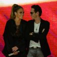 Jennifer Lopez et son ex mari Marc Anthony - Hillary Clinton lors du concert de Jennifer Lopez organisé pour soutenir sa candidature aux elections présidentielles à Miami le 29 octobre 2016