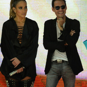 Jennifer Lopez et son ex mari Marc Anthony - Hillary Clinton lors du concert de Jennifer Lopez organisé pour soutenir sa candidature aux elections présidentielles à Miami le 29 octobre 2016