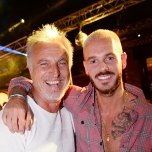 Exclusif - David Ginola et M. Pokora - Soirée de la Summer Party des 50 ans du Byblos et des Caves du Roy à Saint-Tropez le 23 juillet 2017. © Rachid Bellak/Bestimage