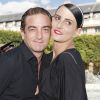 Ludovic Chancel (fils de Sheila) et Sylvie Ortega Munos - Présentation Petit Bateau x Marie-Agnès Gillot dans le bassin du jardin du Palais Royal à Paris, France, le 3 juillet 2017.
