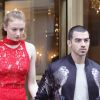 Exclusif - Joe Jonas et sa compagne Sophie Turner à la sortie du Bristol le 7 mars 2017 pendant la fashion week à Paris
