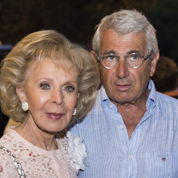 Exclusif - Lily Safra et Michel Boujenah - Michel Drucker sur scène pour son one man show "Seul...avec vous" lors du Festival de Ramatuelle le 4 aout 2017. © Cyril Bruneau / Festival de Ramatuelle / Bestimage