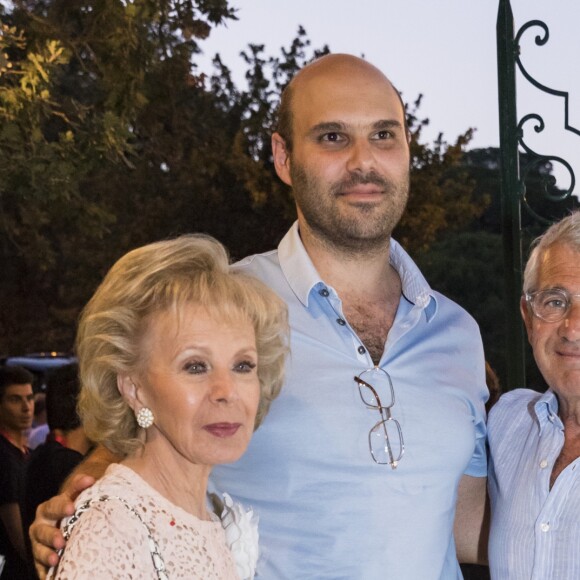 Exclusif - Lily Safra et Michel Boujenah - M. Drucker sur scène pour son one man show "Seul...avec vous" lors du Festival de Ramatuelle le 4 aout 2017. © Cyril Bruneau / Festival de Ramatuelle / Bestimage