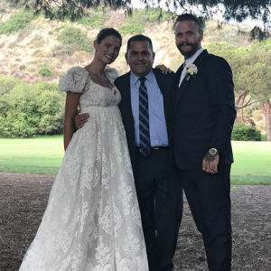 Mariage de Bianca Balti et Matthew McRae au Ranch at Laguna Beach. Le 1er août 2017.