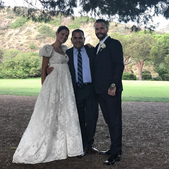 Mariage de Bianca Balti et Matthew McRae au Ranch at Laguna Beach. Le 1er août 2017.