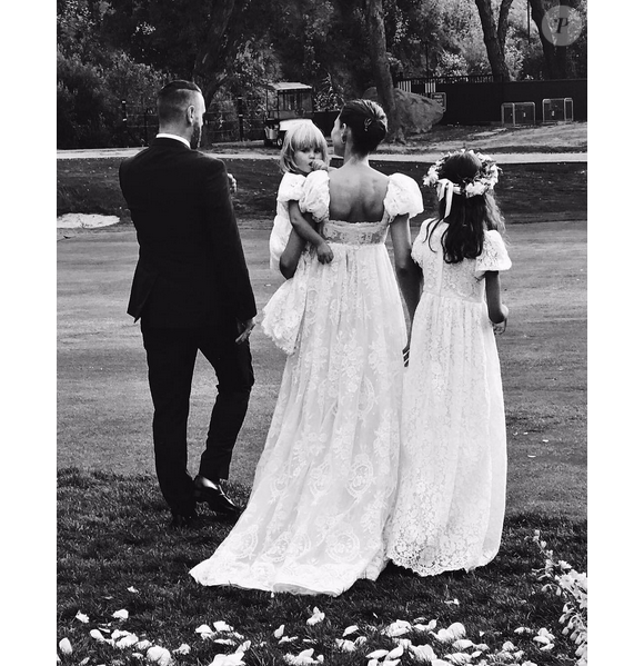 Mariage de Bianca Balti et Matthew McRae au Ranch at Laguna Beach. Le 1er août 2017.