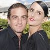 Ludovic Chancel (fils de Sheila) et sa compagne Sylvie Ortega Munos - Présentation Petit Bateau x Marie-Agnès Gillot dans le bassin du jardin du Palais Royal à Paris, France, le 3 juillet 2017.