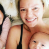 Katherine Heigl entourée de son nouveau-né Joshua Bishop Kelley Jr, de son chériJosh Kelley et de leurs deux filles, Naleigh (8 ans) et Adalaide (4 ans).