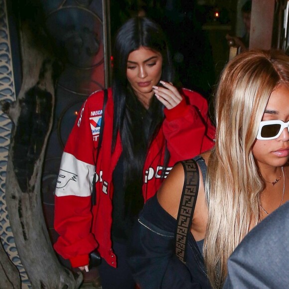 Kendall, Kylie Jenner et Jordyn Woods au restaurant Pace à Los Angeles, le 15 août 2017.