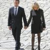 Le président Emmanuel Macron et sa femme Brigitte Macron (Trogneux) - Hommage national à Simone Veil dans la cour d'Honneur des Invalides à Paris, le 5 juillet 2017. © Pierre Perusseau/Bestimage