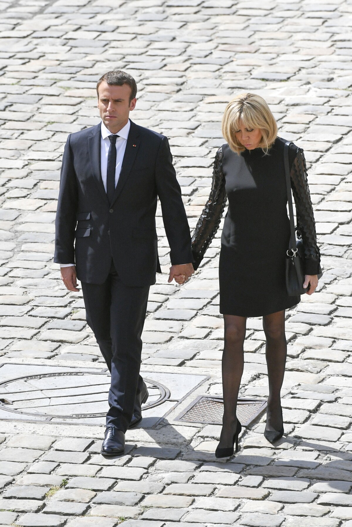 Photo : Le président Emmanuel Macron et sa femme Brigitte Macron ...