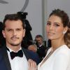 Laury Thilleman et son compagnon Juan Arbelaez à la montée des marches de la soirée du 70ème Anniversaire du Festival International du Film de Cannes, le 23 mai 2017. © Denis Guignebourg/Bestimage