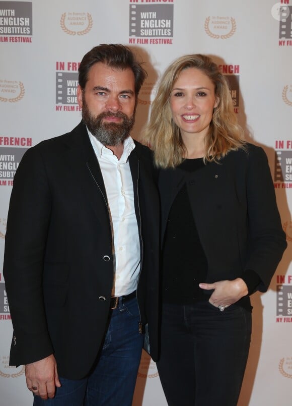 Exclusif - Clovis Cornillac et sa femme Lilou Fogli posent ensemble lors de l'ouverture du Festival du film "In French with English subtitles" à New York, le vendredi 20 Novembre 2015.