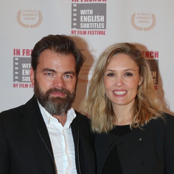 Exclusif - Clovis Cornillac et sa femme Lilou Fogli posent ensemble lors de l'ouverture du Festival du film "In French with English subtitles" à New York, le vendredi 20 Novembre 2015.