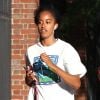 Exclusif - Malia Obama fait du jogging dans le campus de Harvard à Cambridge, le 23 août 2017