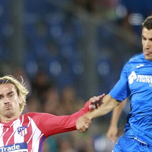 Antoine Griezmann le 11 août 2017 lors d'un match amical de l'Atletico Madrid contre Getafe.