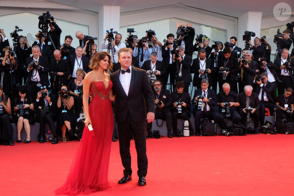 Matt Damon et sa femme Luciana Barroso - Première du film Downsizing lors de la cérémonie d'ouverture du 74e festival de Venise le 30 aout 2017.