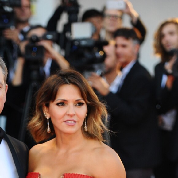 Matt Damon et sa femme Luciana Barroso - Première du film Downsizing lors de la cérémonie d'ouverture du 74e festival de Venise le 30 aout 2017.