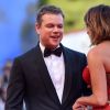 Matt Damon et sa femme Luciana Barroso - Première du film Downsizing lors de la cérémonie d'ouverture du 74e festival de Venise le 30 aout 2017.