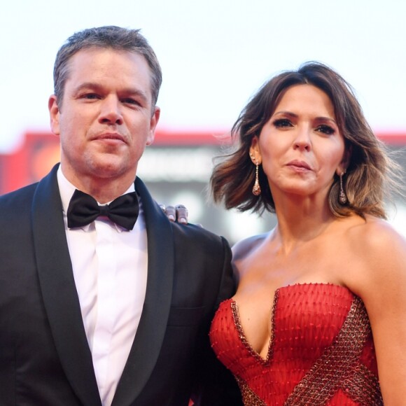 Matt Damon et sa femme Luciana Barroso - Première du film Downsizing lors de la cérémonie d'ouverture du 74e festival de Venise le 30 aout 2017.