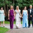  La princesse Sofia de Suède, enceinte, le 2 août 2017 à Bastad à l'occasion d'une conférence sur le développement durable et d'un dîner de gala. 