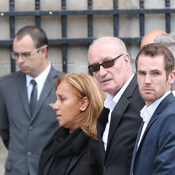 Pascal Desprez - Obsèques de Mireille Darc en l'église Saint-Sulpice à Paris. Le 1er septembre 2017